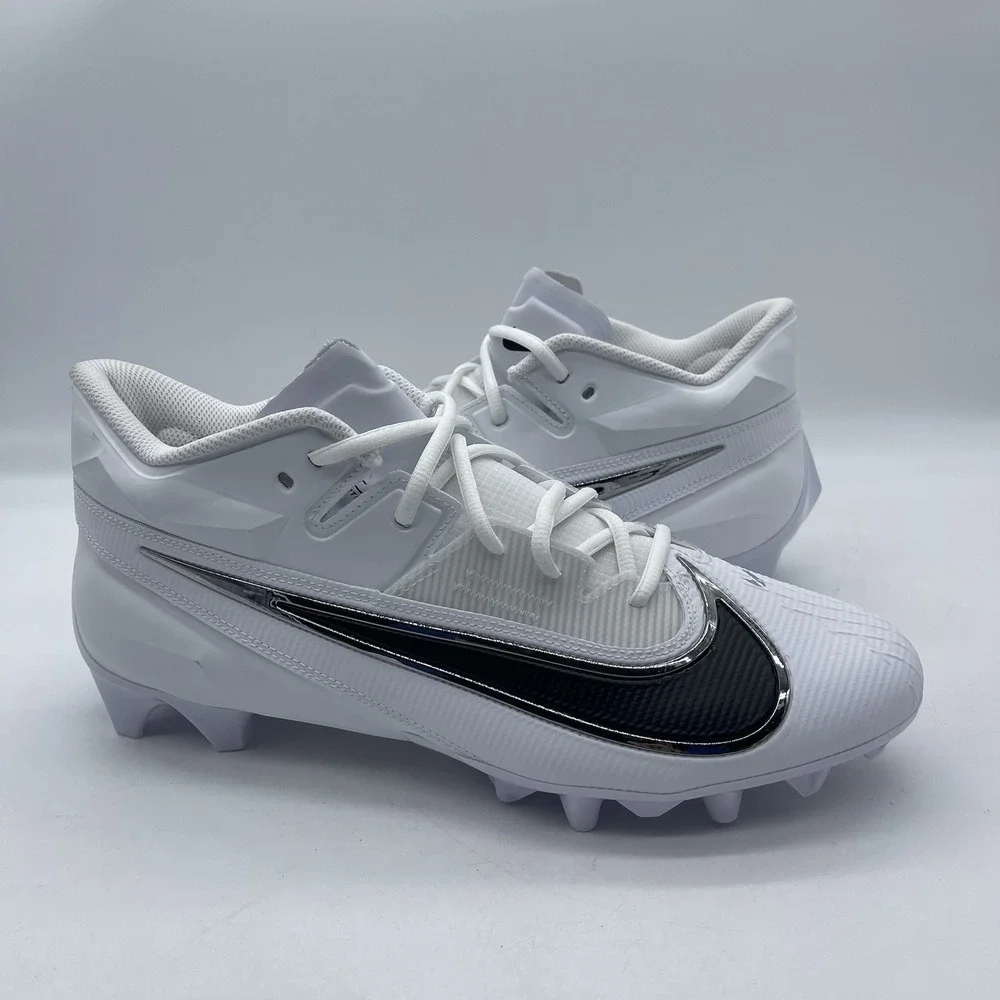Nike FZ4268-100 Men's Size 14 Vapor Edge Elite 2 Carbon White Football Cleats